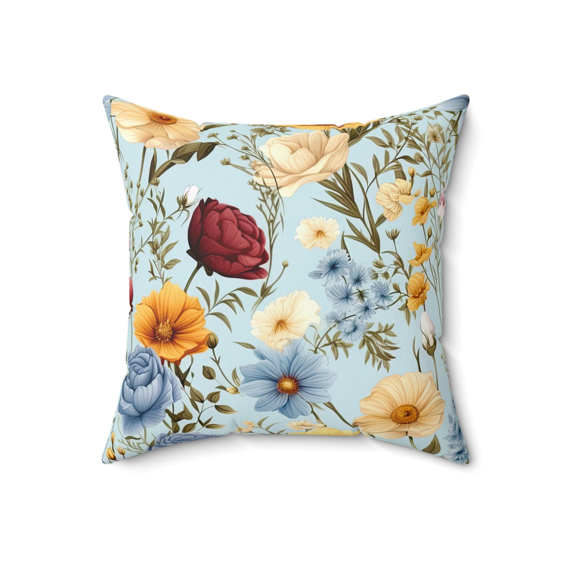 floral cottagecore throw pillow for couch