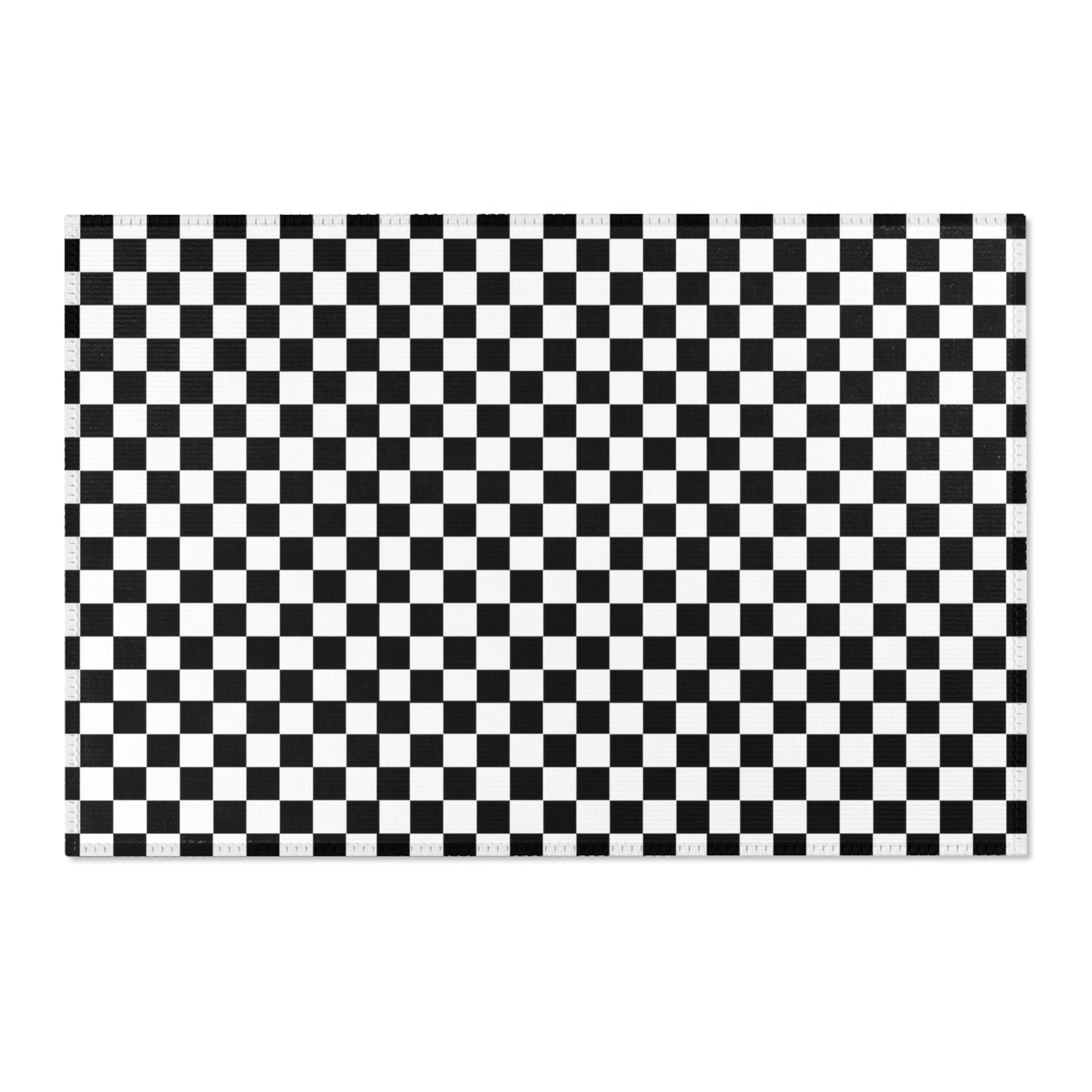 Black and White Checkered Area Rug, Cute Living Room Rug, Minimalist Rug