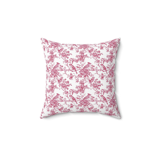 Pink Toile De Jouy Throw Pillow Pink Throw Pillow Cover Decorative  Couch Pillows