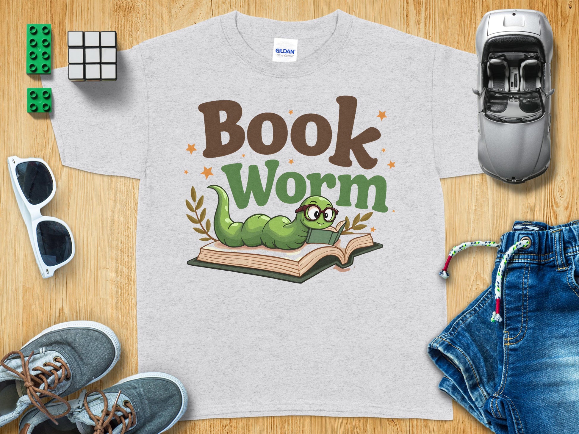 Book Worm Graphic Tee for Kids Shirt product