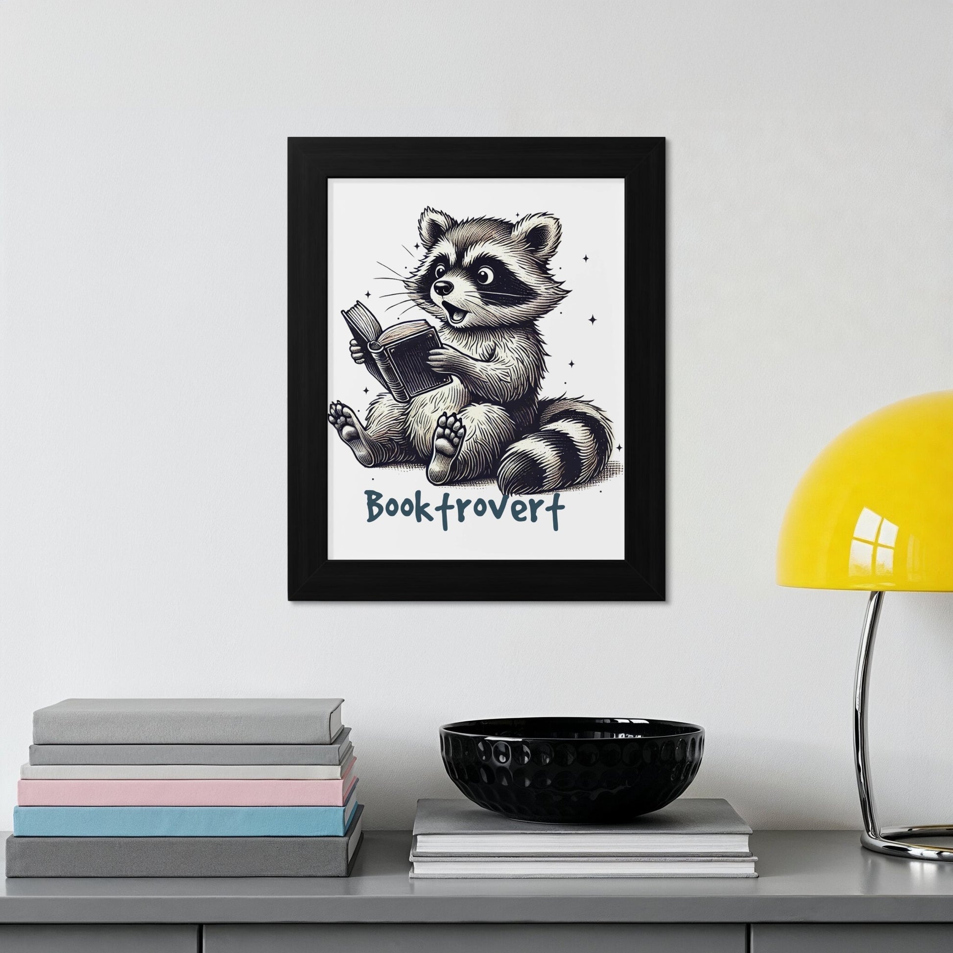 Booktrovert Raccoon Framed Wall Art product