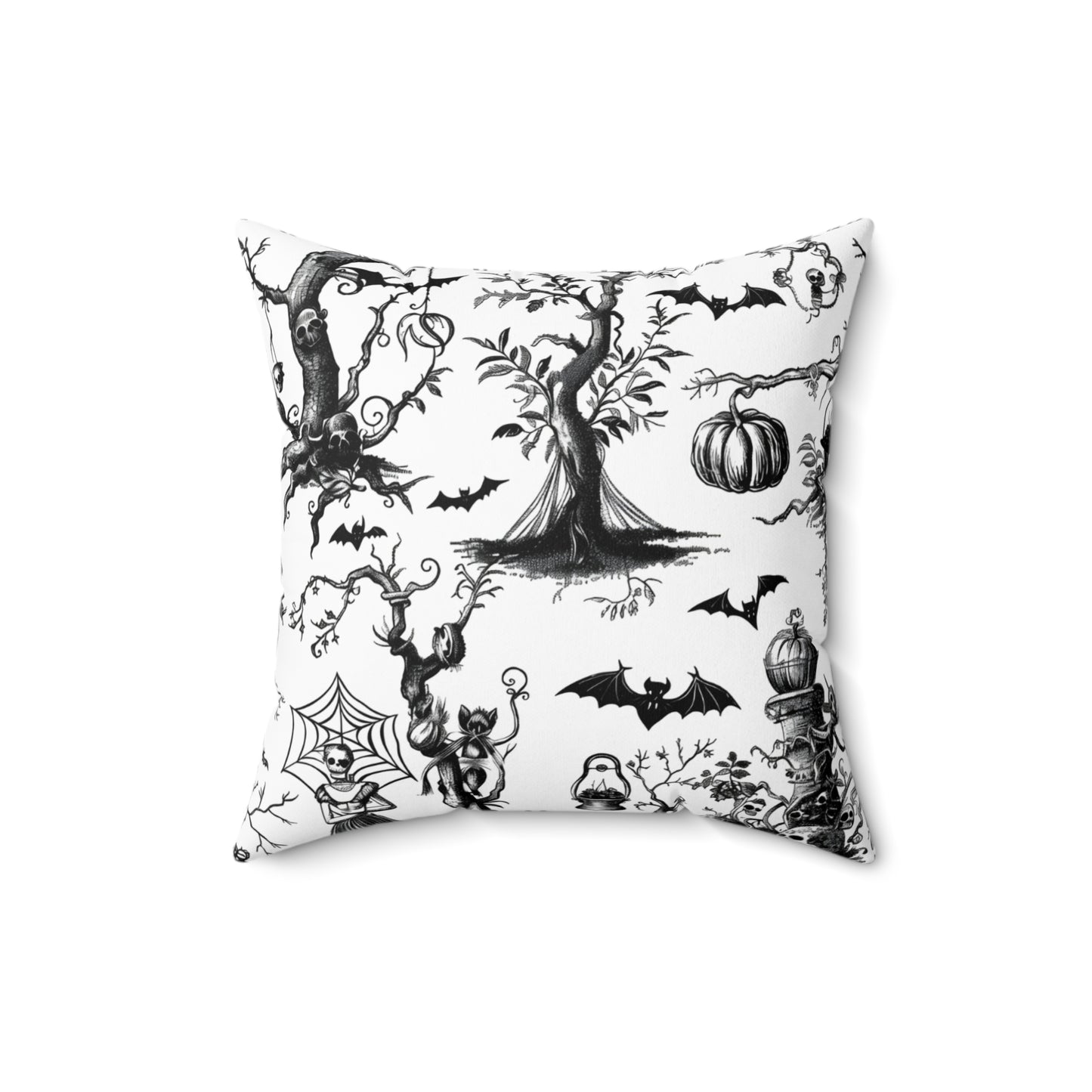 Halloween Black and White Pattern Decorative Pillow product