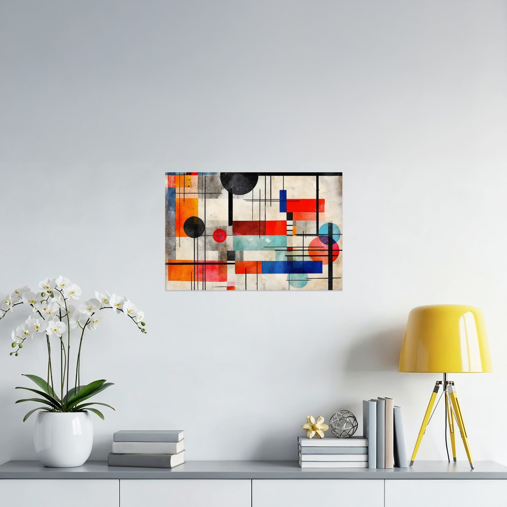Modern Abstract Geometric Shapes Wall Art Canvas product type