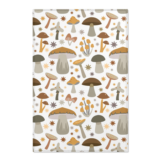 Mushroom Area Rug, Boho Room Decor, Minimalist Rug, Cute Rug, Unique Accent Rug