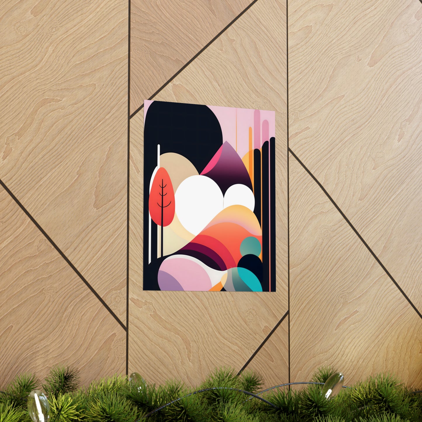 Mid-Century Modern Wall Art Print Contemporary Wall Accents Poster