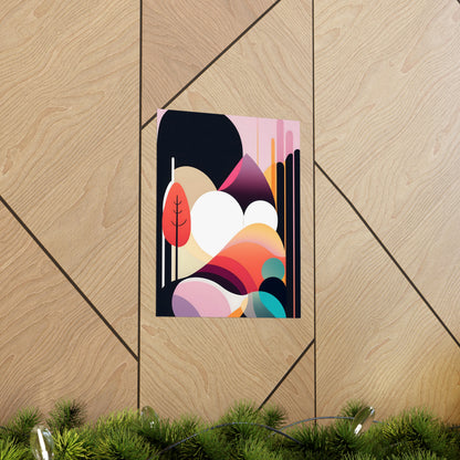 Mid-Century Modern Wall Art Print Contemporary Wall Accents Poster