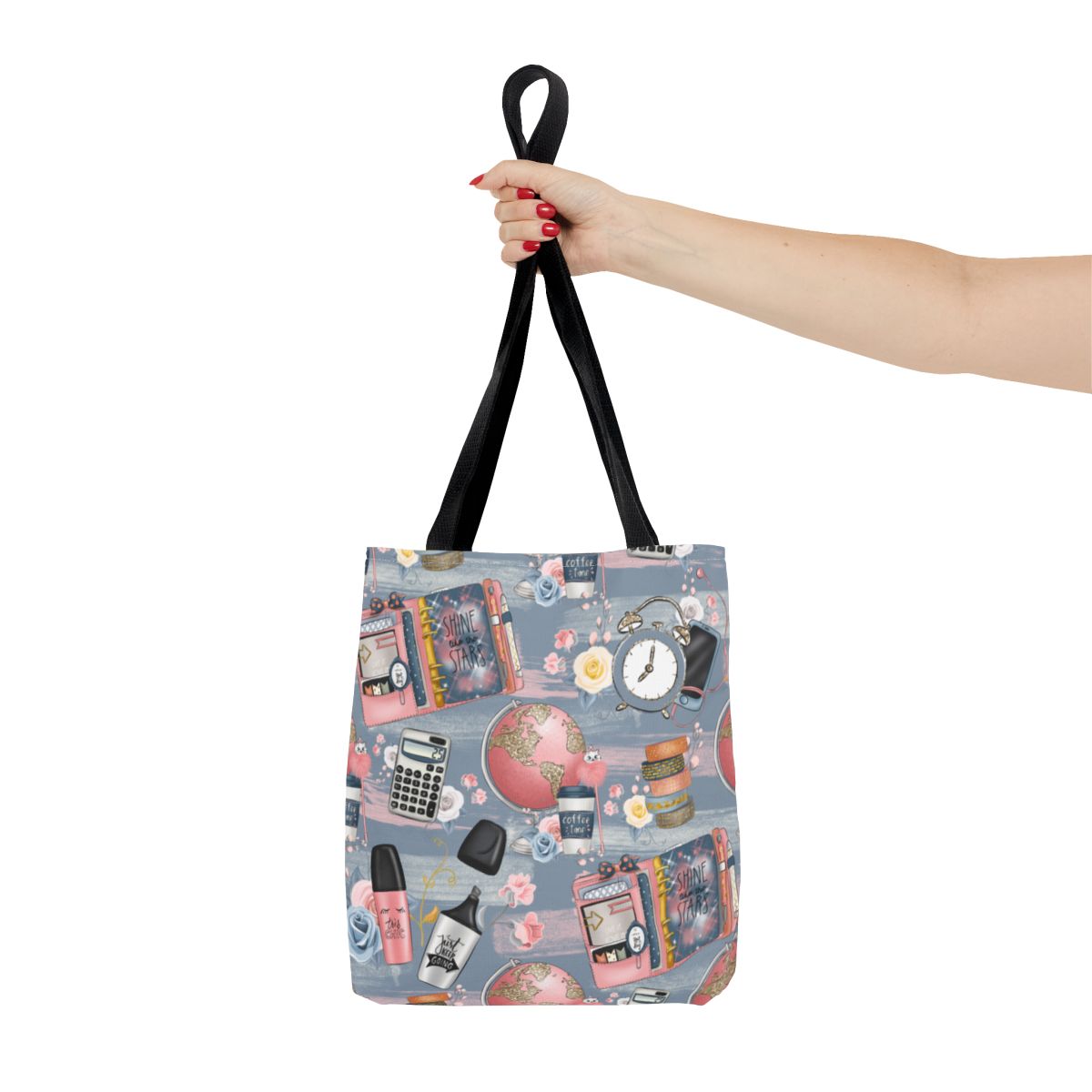 Stylish Travel Essentials Design Tote Bag
