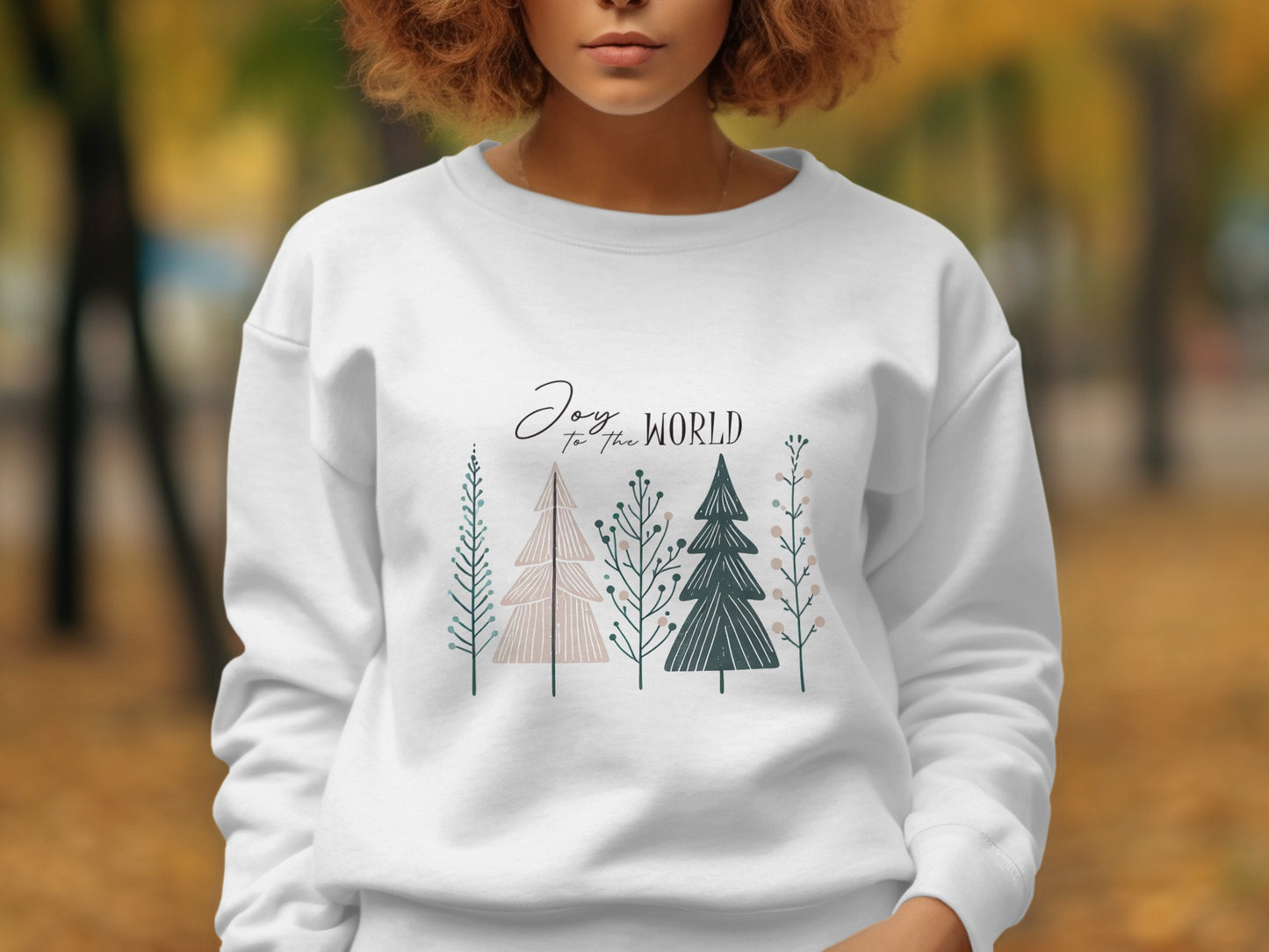 Cozy Sweatshirt with Modern Tree Design
