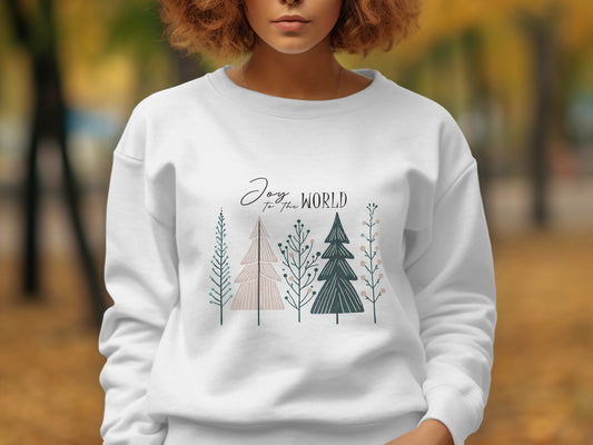 Cozy Sweatshirt with Modern Tree Design