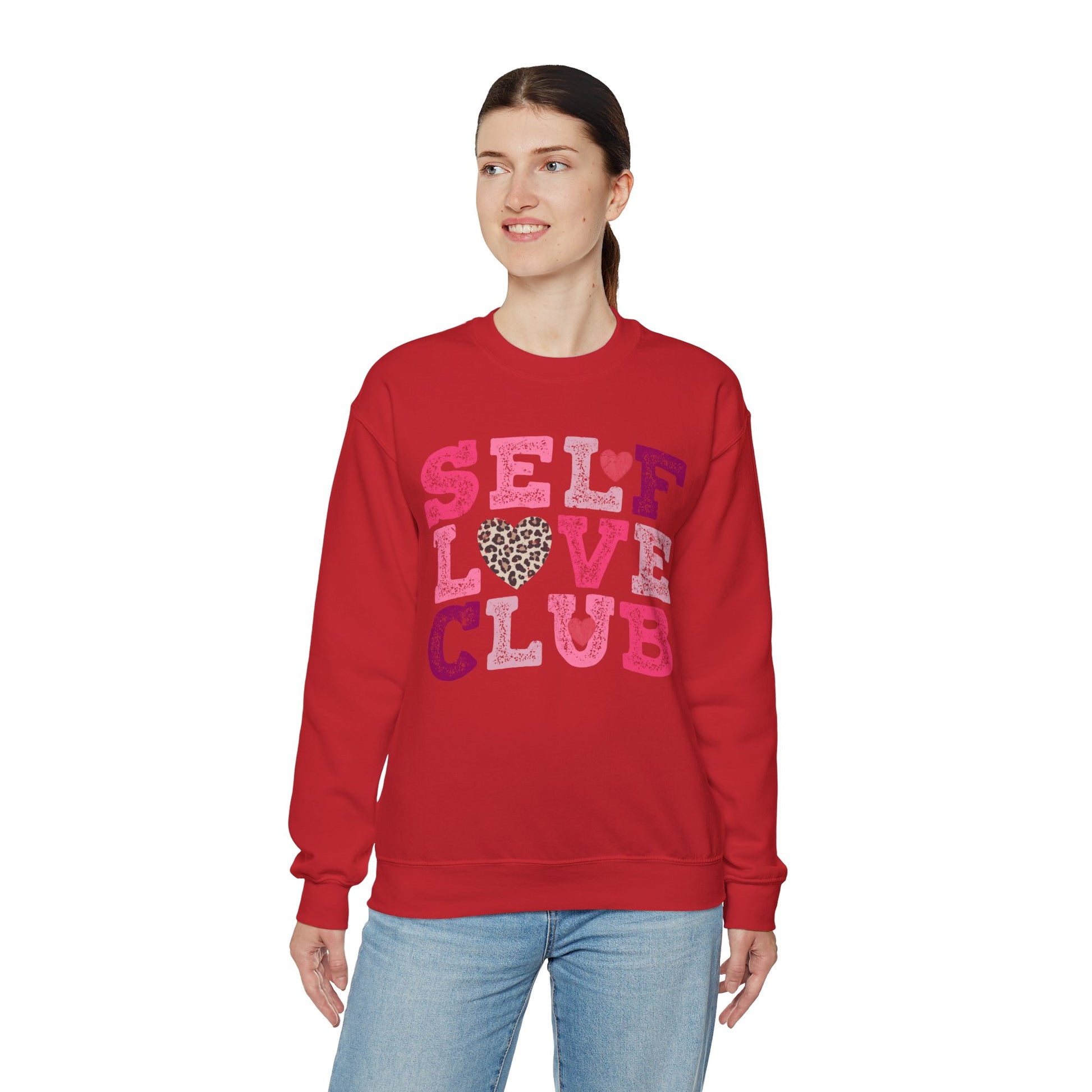 Self Love Club Sweatshirt Valentine's Day Sweatshirt, Cute Retro Graphic Crewneck 