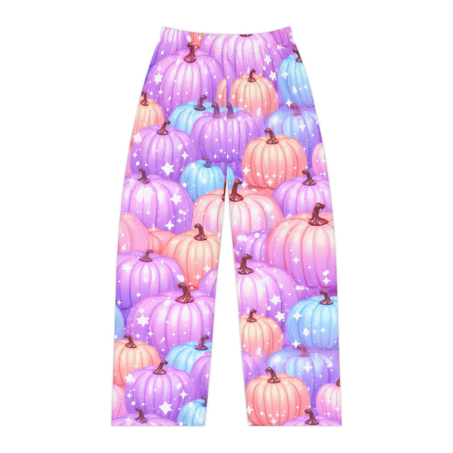 Pink Halloween Pumpkin Women's Pajama Pants, Flirty Loungewear