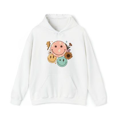 Cool Retro Happy Face Hoodie Sweatshirt Streetwear Unisex Hooded Sweatshirt