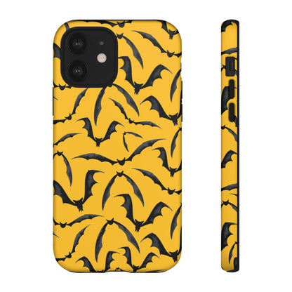Bat Phone Case, iPhone 15 Case, Cute Glossy Halloween Goth Phone Case