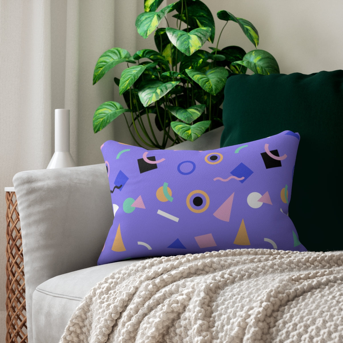 Geometric Shapes Pattern Decorative Throw Pillow