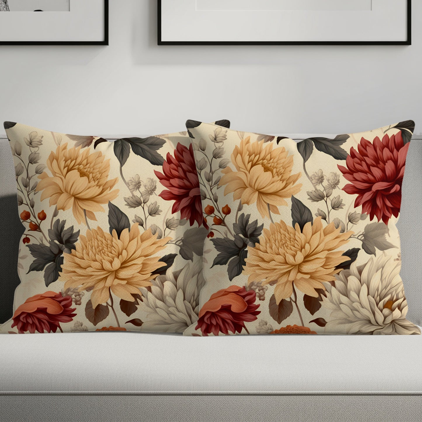 Decorative Cushion Covers with Floral Pattern Design