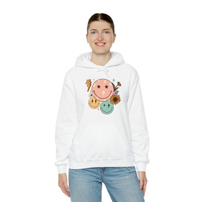 Cool Retro Happy Face Hoodie Sweatshirt Streetwear Unisex Hooded Sweatshirt