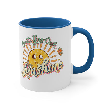Create Your Own Sunshine Inspirational Retro Accent Coffee Mug, 11oz