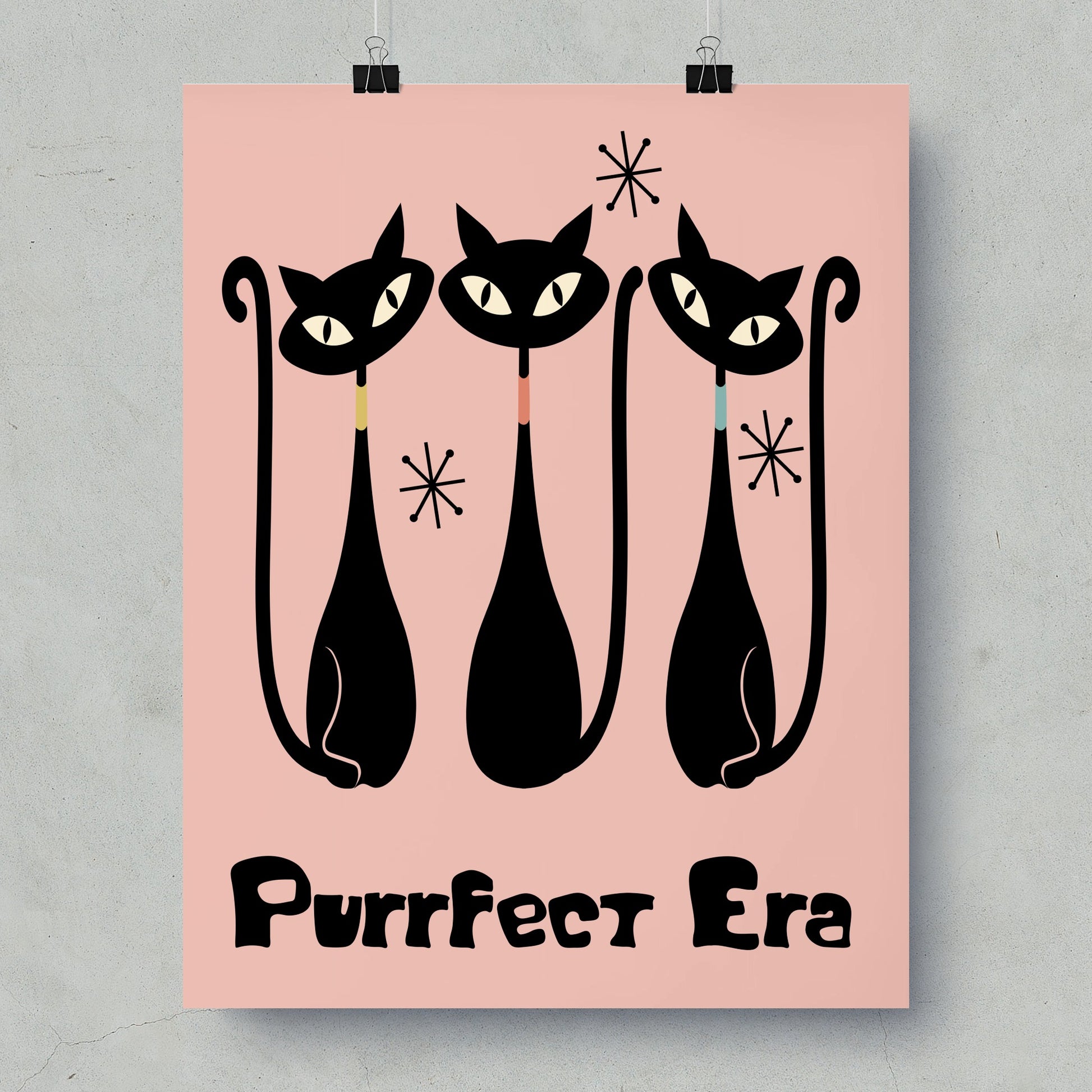 Whimsical Cat Trio Purrfect Era Poster product