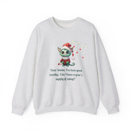Funny Christmas Cat Sweatshirt - Christmas Crewneck- Holiday Sweatshirt