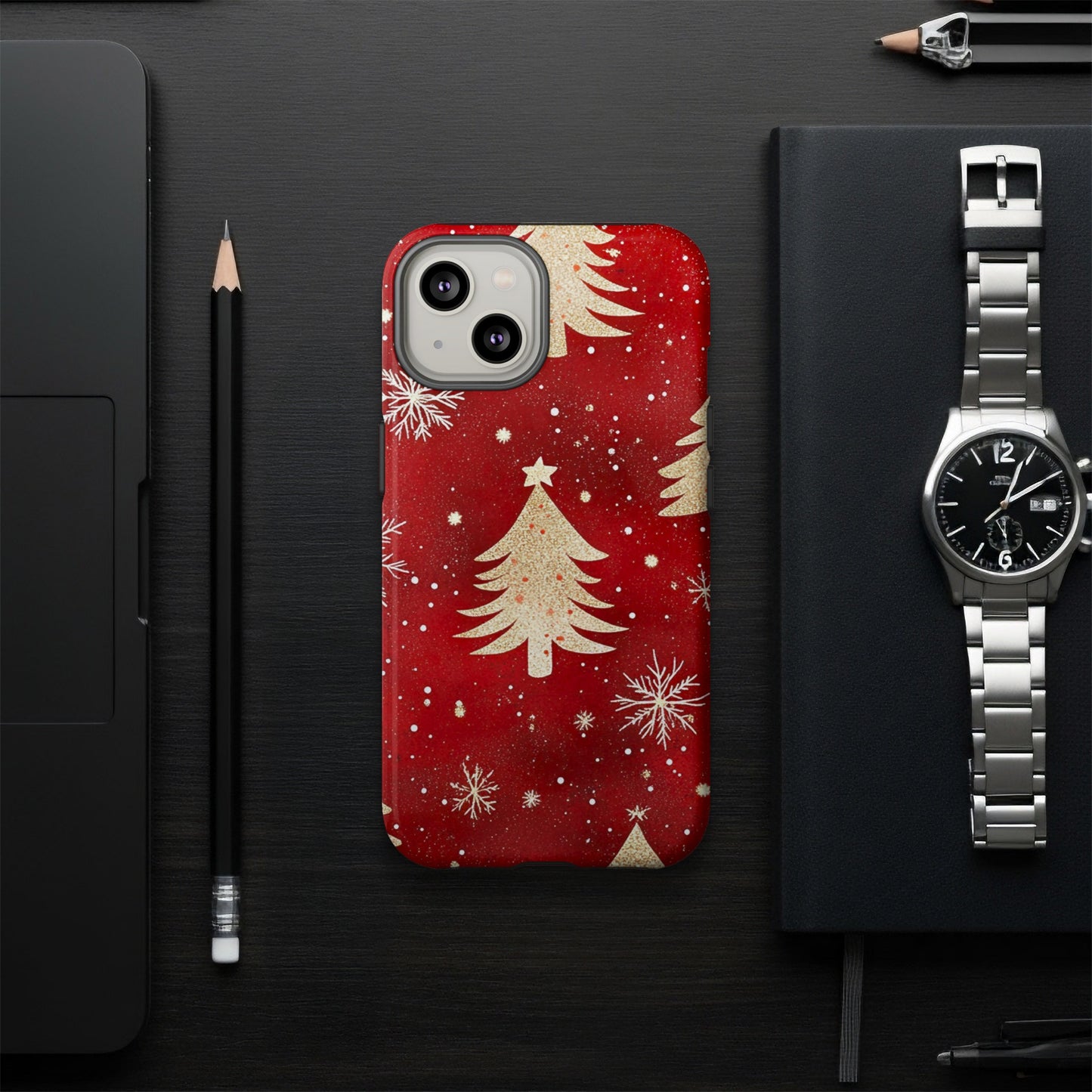 Festive Christmas Tree Design Phone Case for Holiday Cheer
