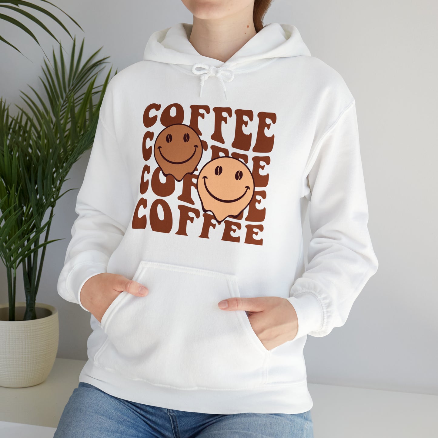Retro Coffee Hoodie Sweatshirt, Oversize Streetwear Unisex Hooded Sweatshirt