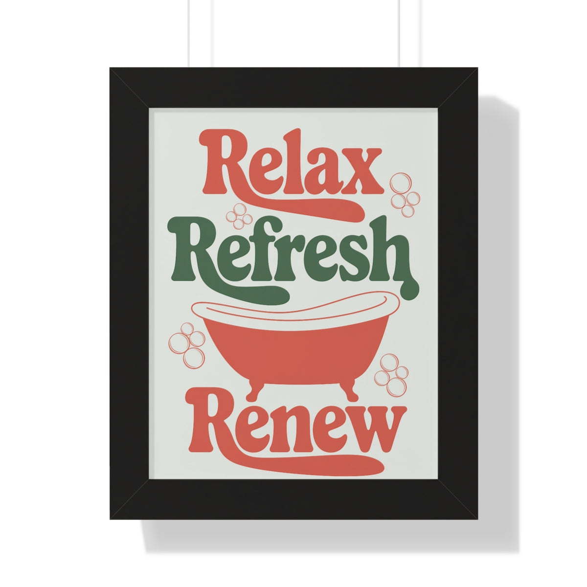 Relax Refresh Renew Typography Wall Art Print