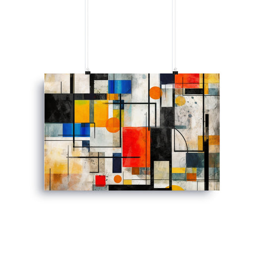 Modern Abstract Geometric Design Art Print product type