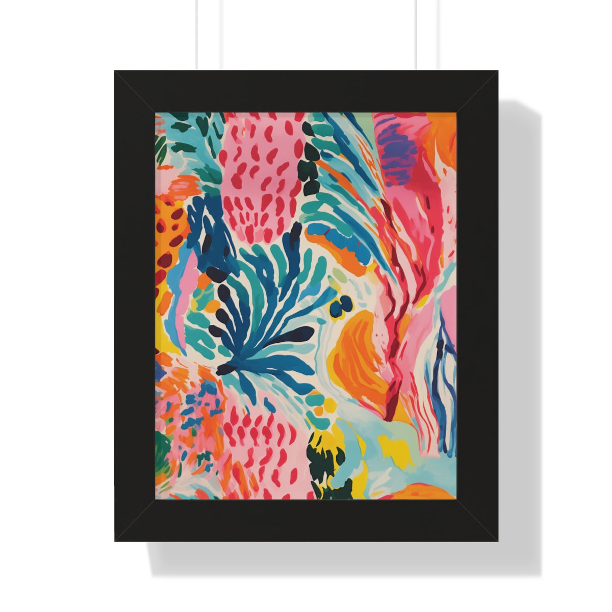 Vibrant Colorful Abstract Painting Framed Artwork