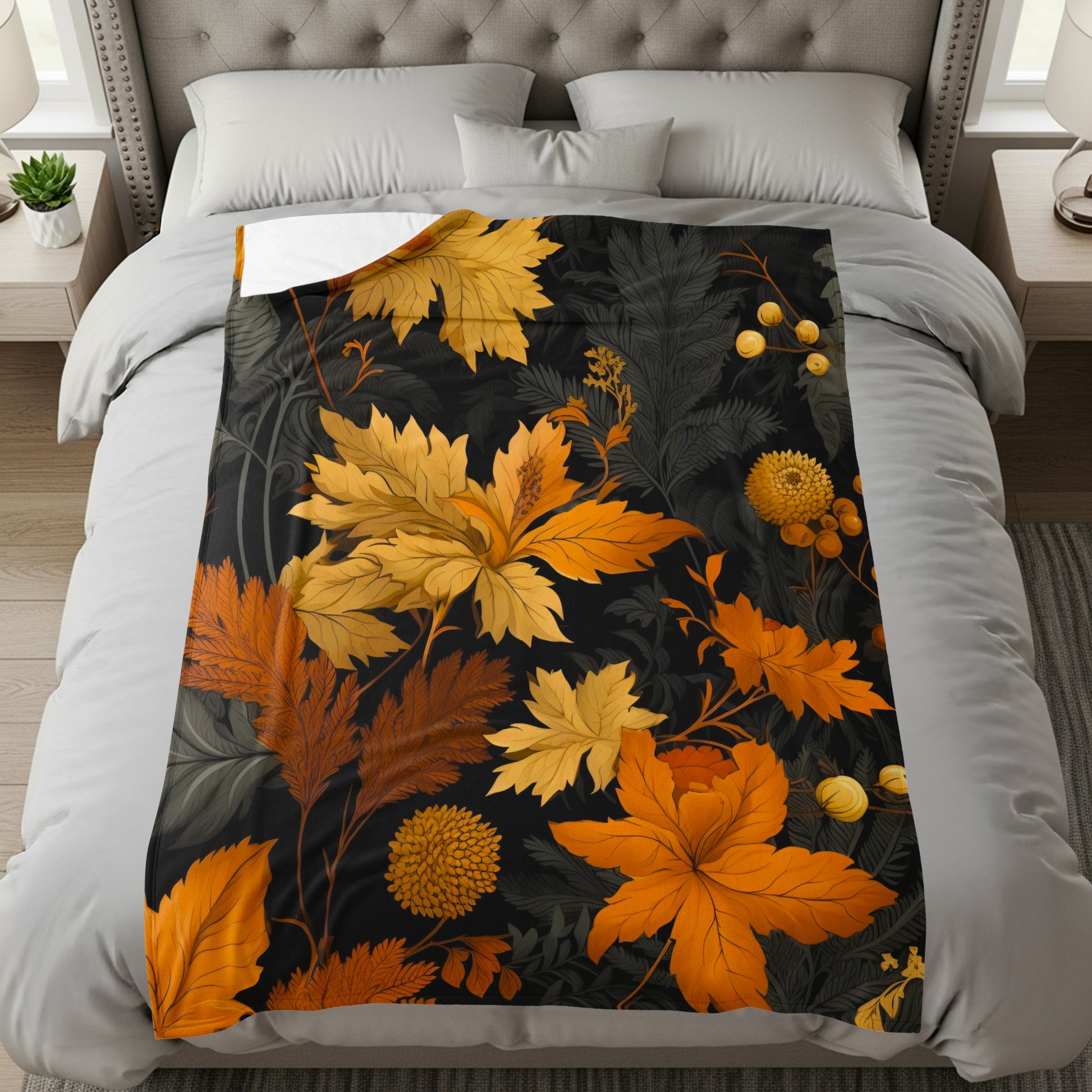 Luxurious Autumn Leaves Themed Bedding Product