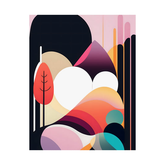 beautiful mid century modern art poster