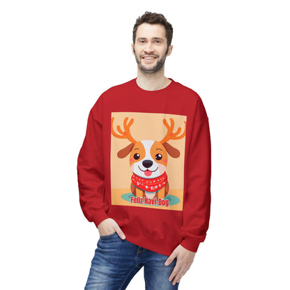 Feliz Navi Dog Sweatshirt, Ugly Christmas Jumper, Holiday Pet Lovers Gift, Funny Winter Pullover, Cozy Xmas Sweater, Soft Fleece Crewneck