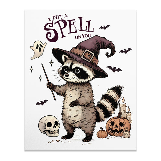 I Put a Spell on You Raccoon Halloween Decor product