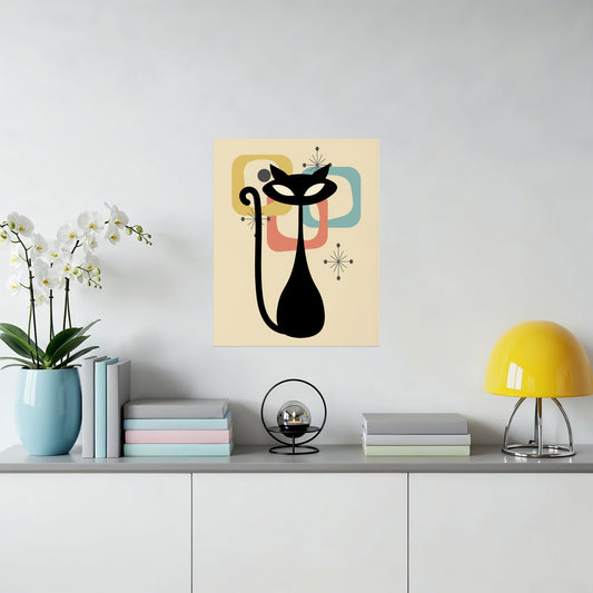 Retro Cat Print Wall Decor Home Art Poster product type