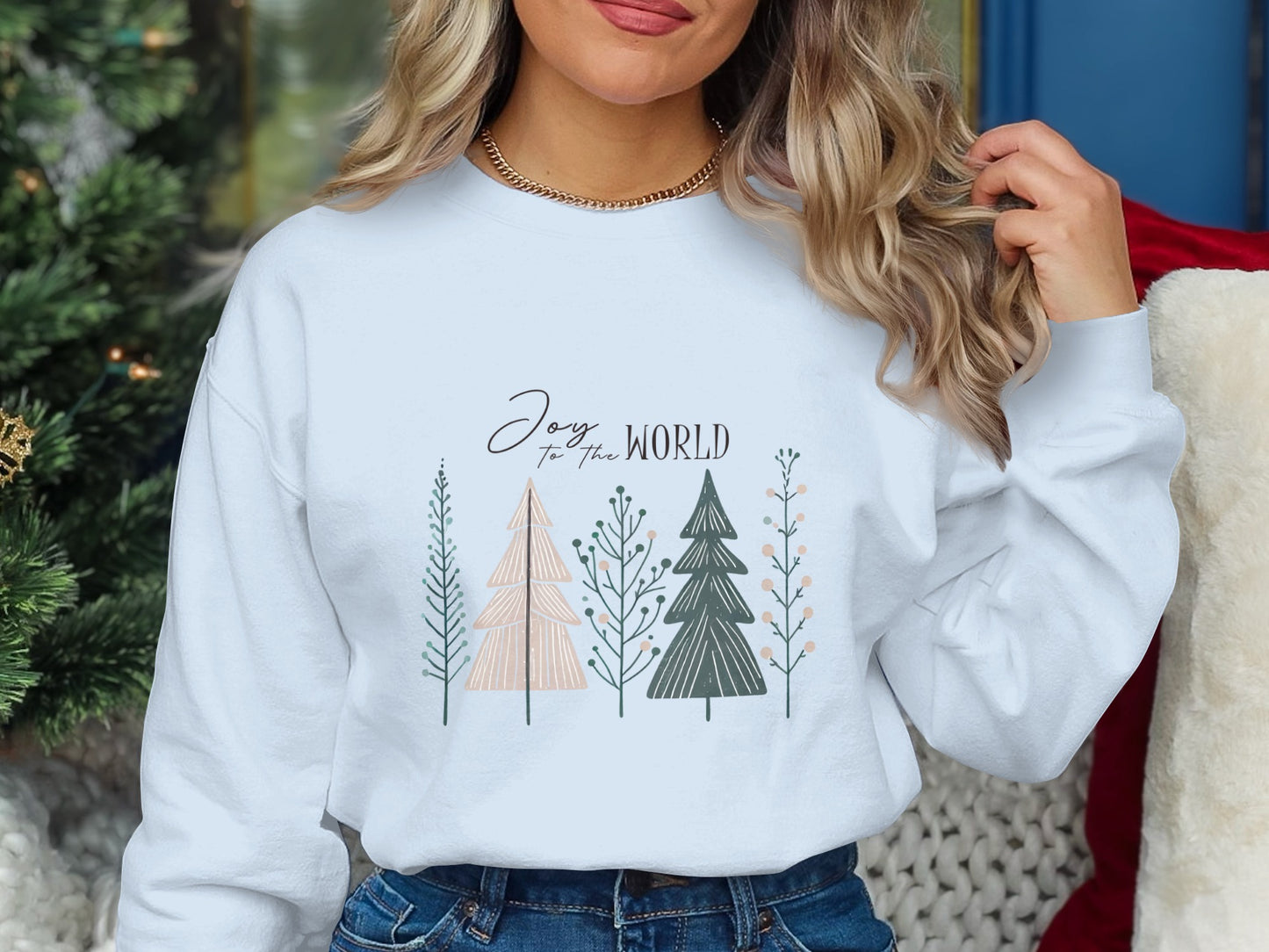 Joy to the World Christmas themed sweatshirt