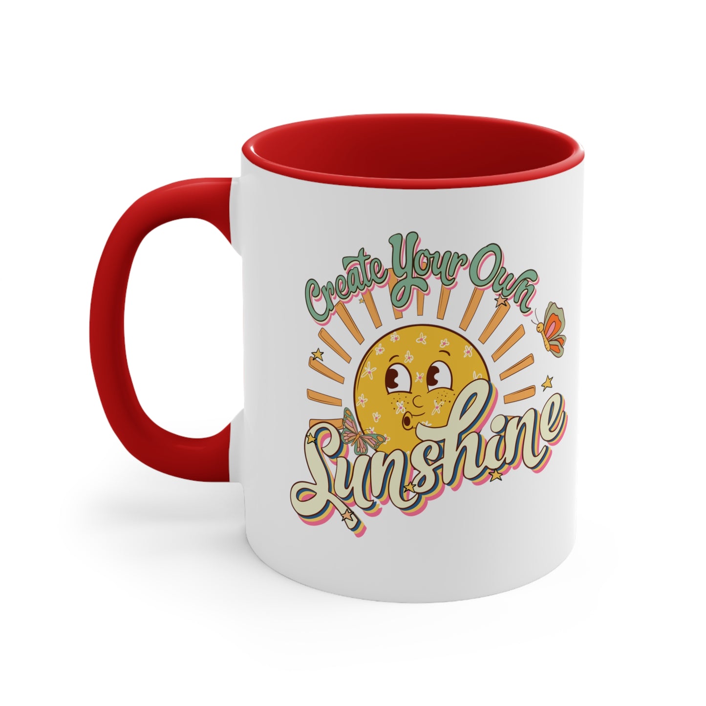 create your own sunshine retro inspirational coffee mug