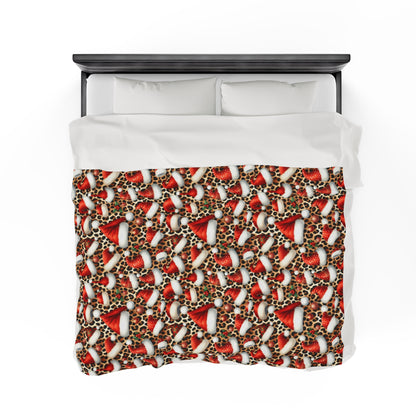 Leopard Christmas Throw Blanket Couch  Cozy Christmas Blanket