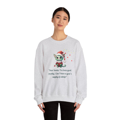Funny Christmas Cat Sweatshirt - Christmas Crewneck- Holiday Sweatshirt
