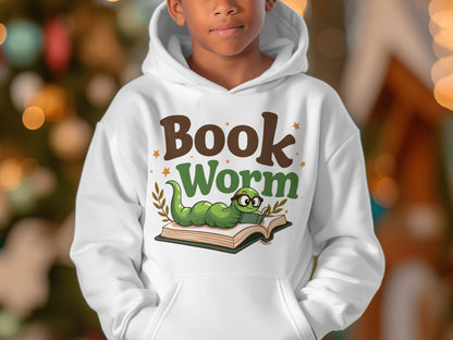 Book Worm Design With Cartoon Book hoodie product