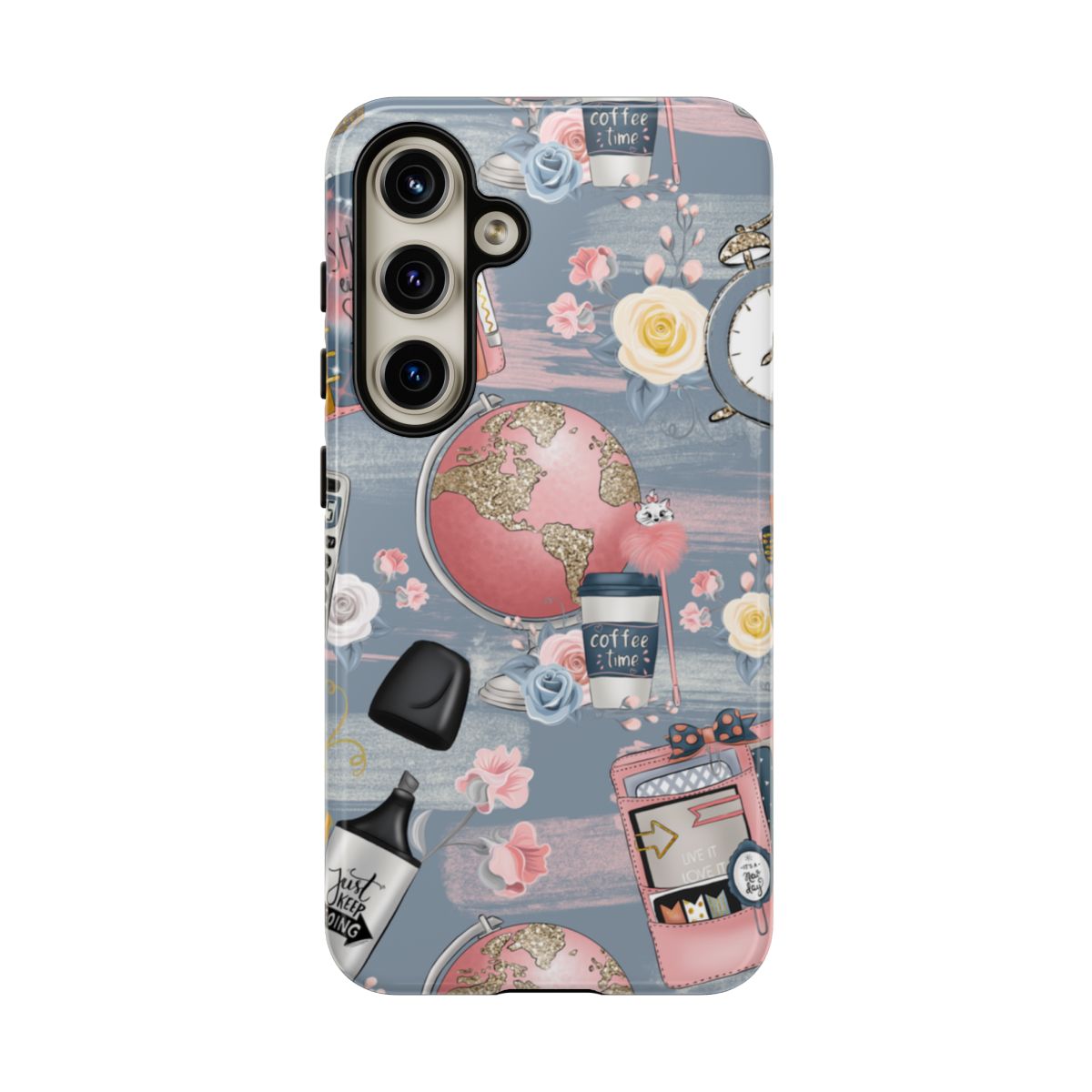 Cute Travel and Coffee Themed Phone Case