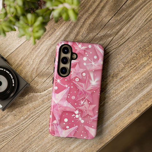 Sparkling Pink Starry Night Mobile Phone Case