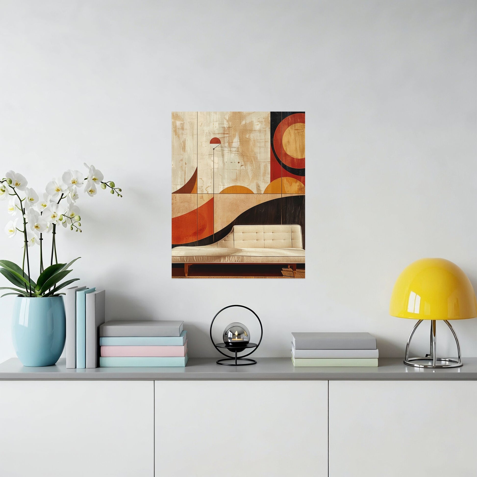 Abstract Mid Century Modern Art for Home Decor