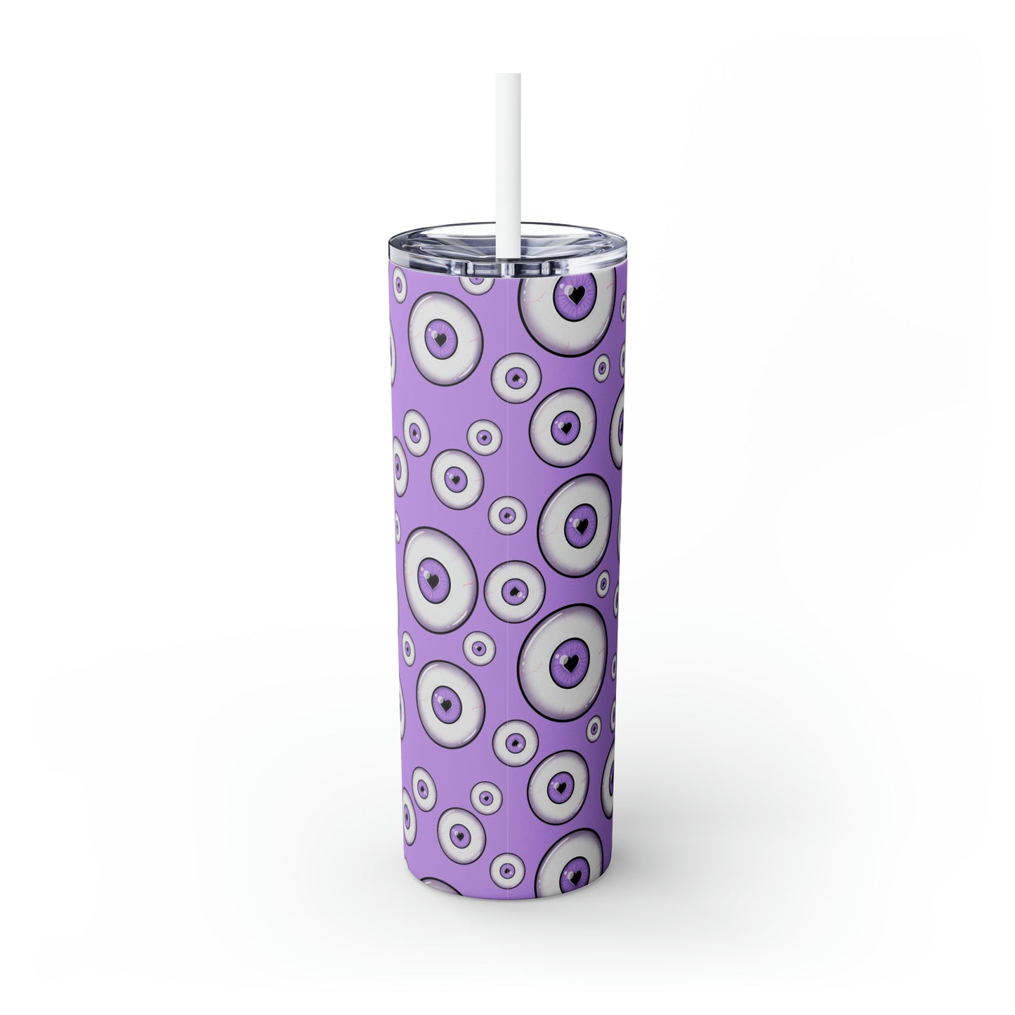 Purple Eye Pastel Goth Skinny Tumbler with Straw, Maars 20oz Sublimation