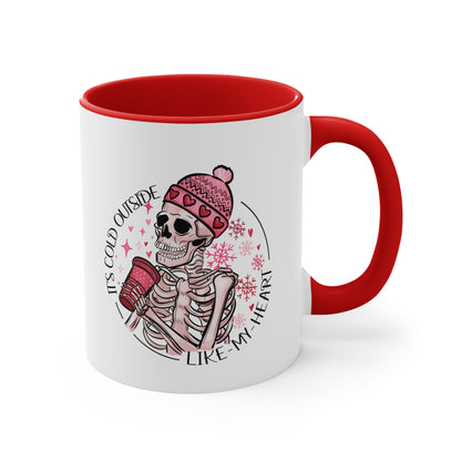 Skeleton Valentine Gothic Accent Coffee Mug, Sarcastic Funny Dark  11oz