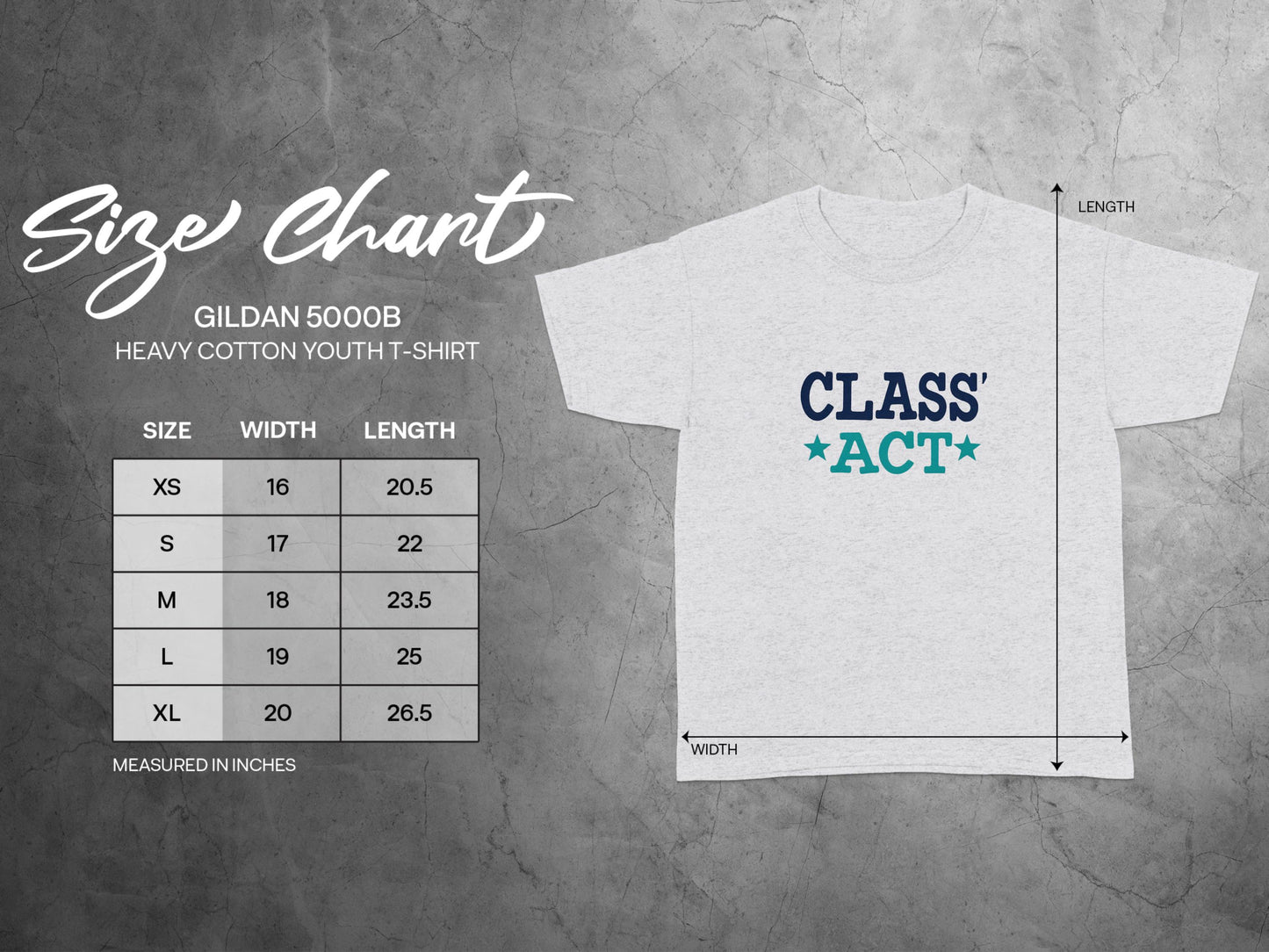 Class Act Graphic Youth T Shirt Trendy Product