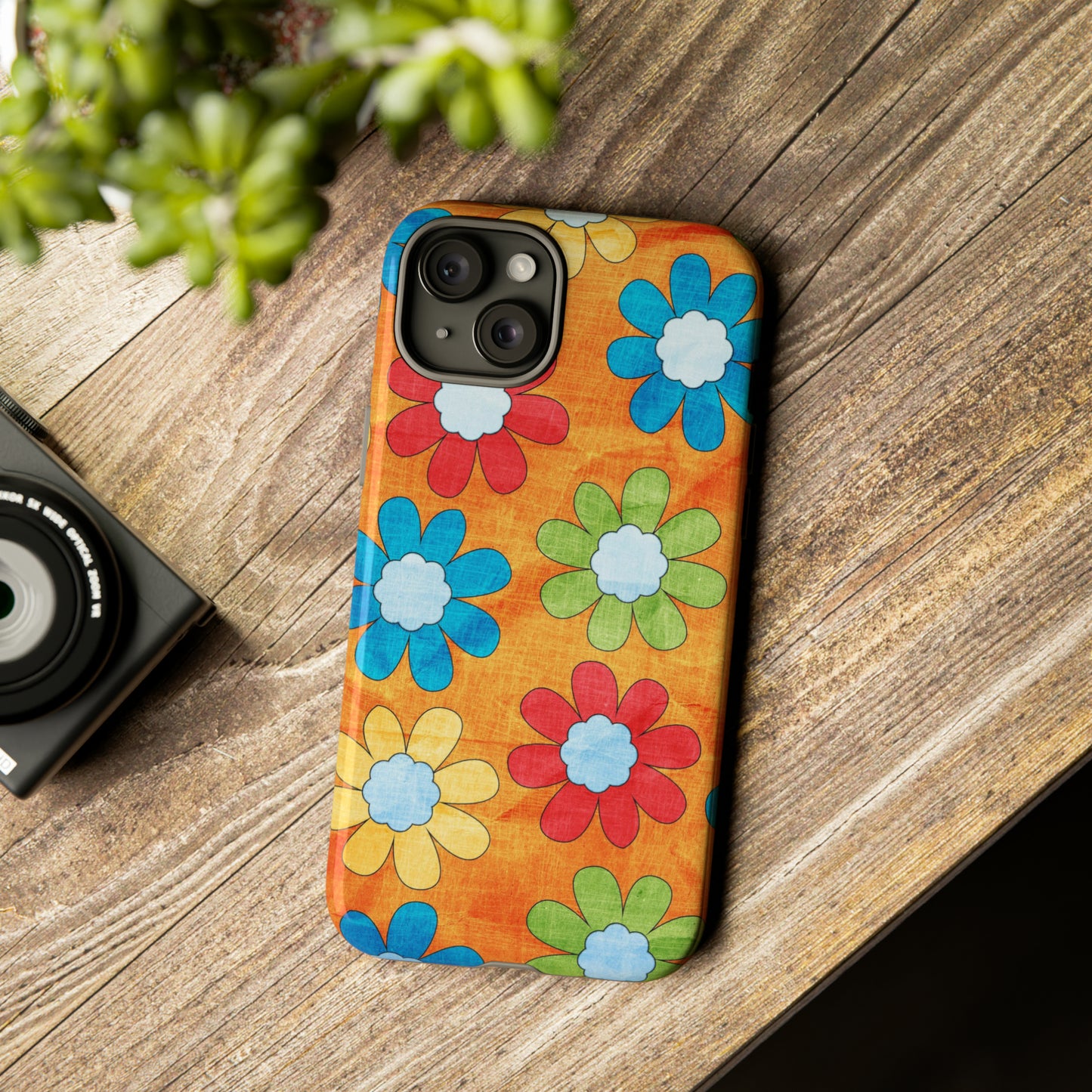 Retro Daisy Phone Case, Floral Flower Cell Phone Case, Cute iPhone Case