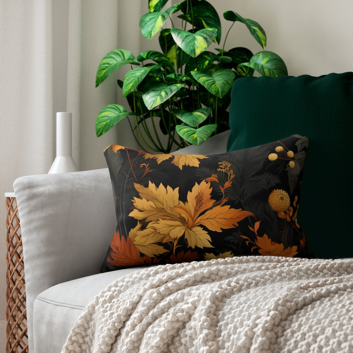 Autumn Leaves Decorative Pillow for Cozy Home Decor