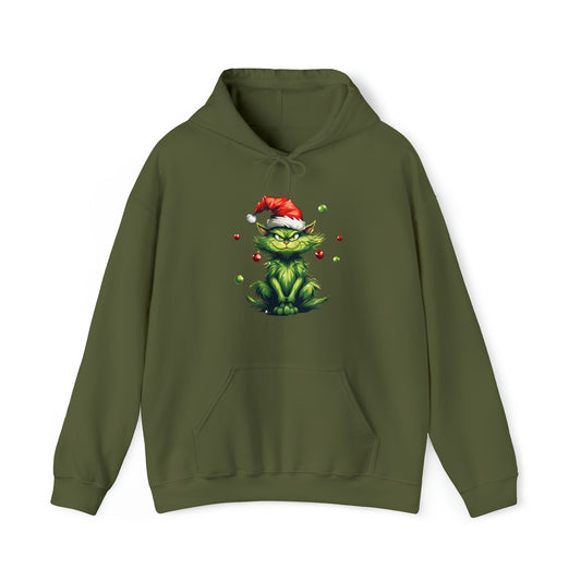 Christmas cat hoodie, funny cat hoodie cat with santa hat