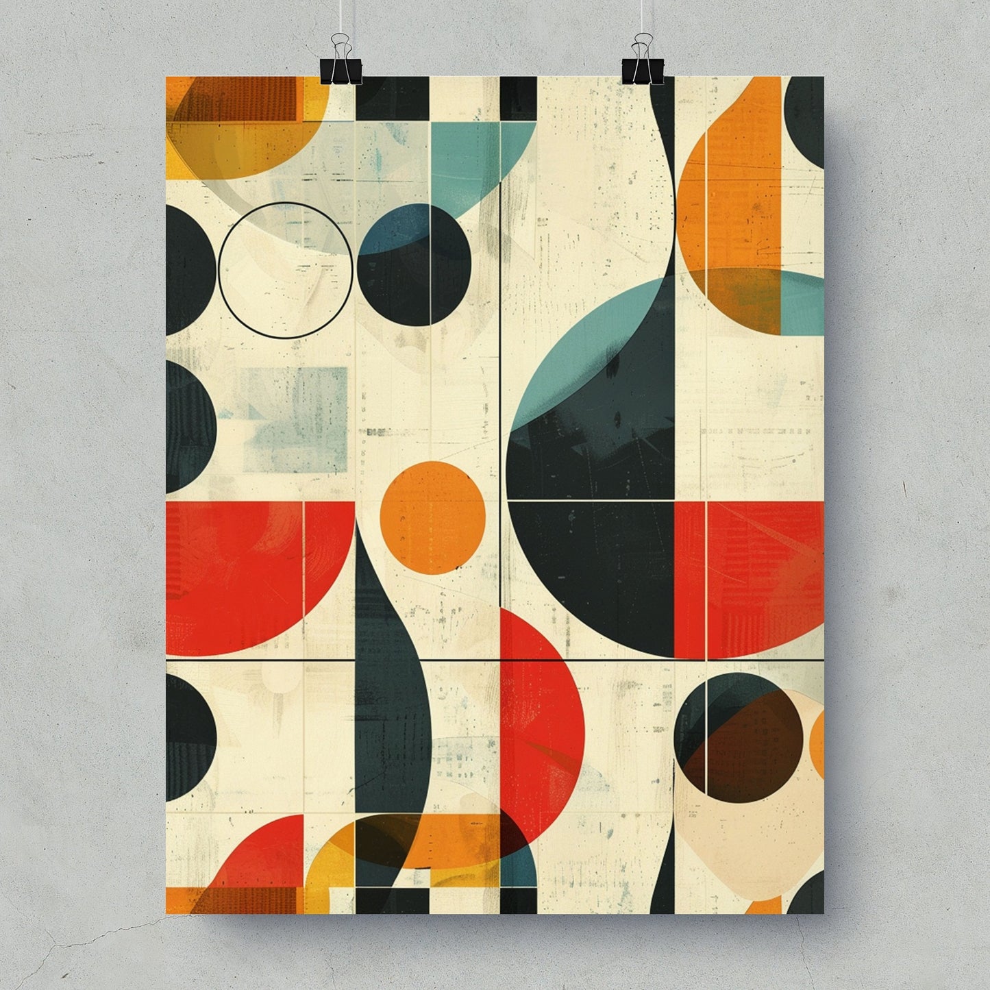 Modern Abstract Geometric Art Wall Decor Poster