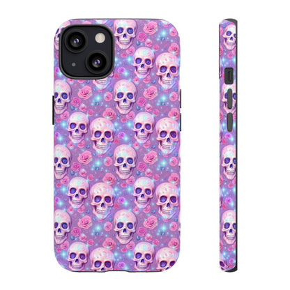 Phone Case - Skull and Roses Pastel Goth Tough Case