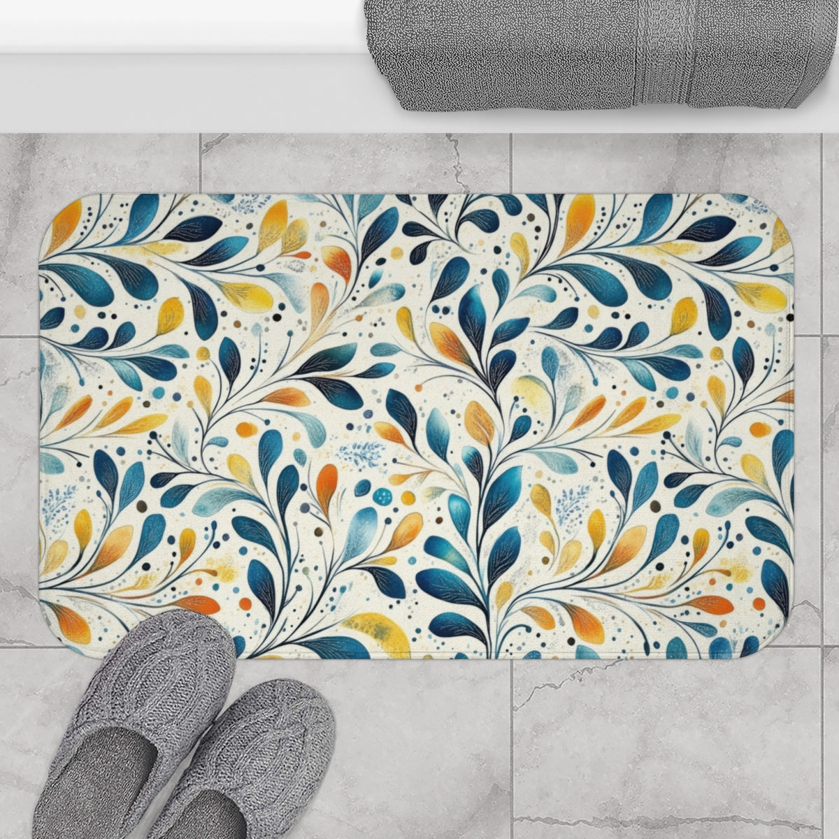 Beautiful Ornamental Pattern Bathroom Mat product